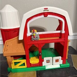 Vintage Fisher-Price Little People Farm Barn with Silo